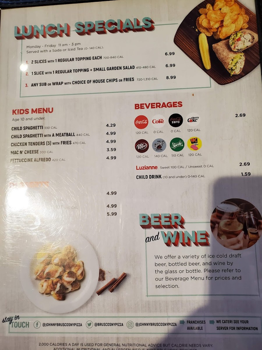 Menu Johnny Brusco's New York Style Pizza-7